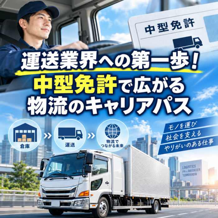 運送業界への第一歩！中型免許で広がる物流のキャリアパス